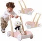 Medinė vaikštynė/stumdukas 2in1 PolarB Viga Toys, rožinė kaina ir informacija | Žaislai kūdikiams | pigu.lt