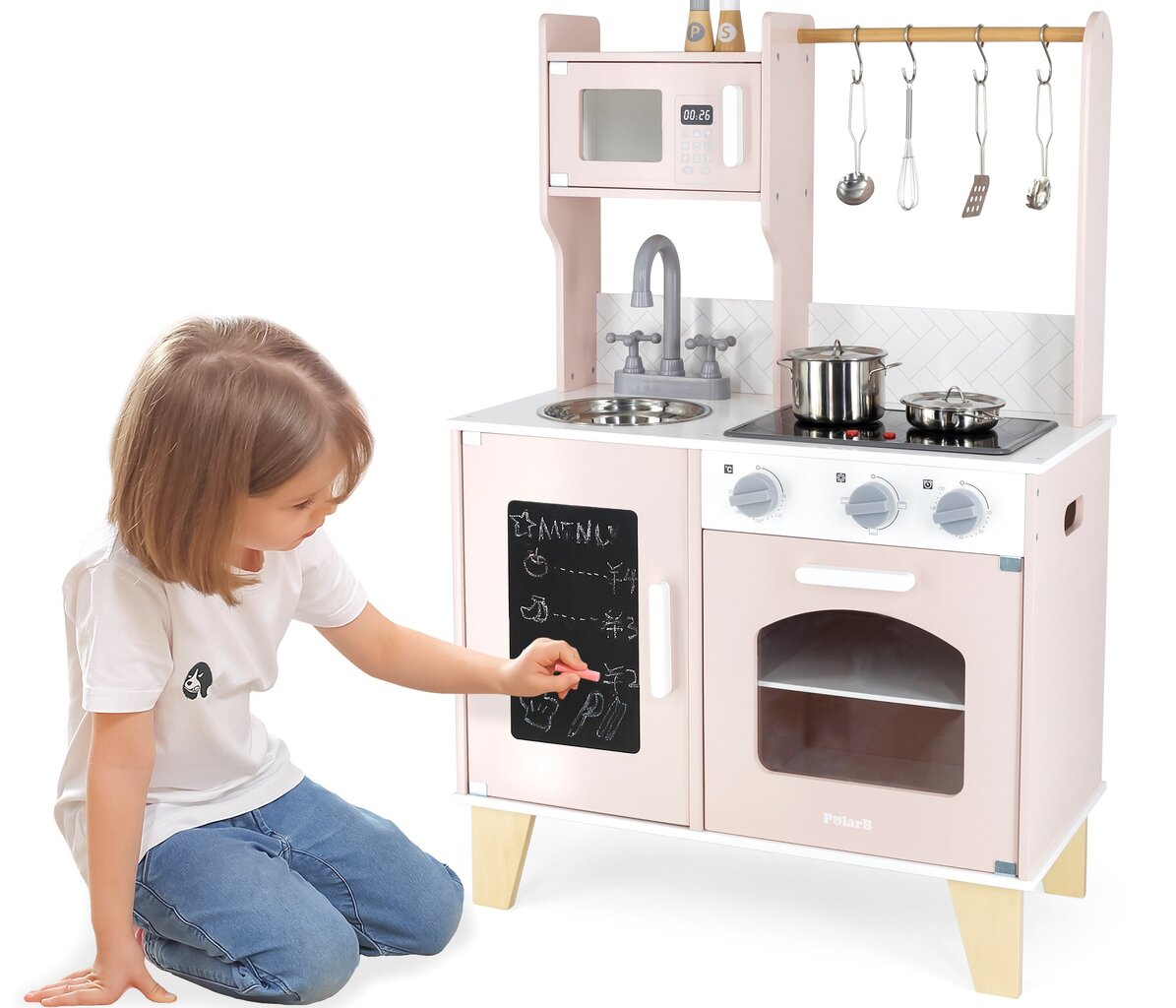 Medinė virtuvėlė Viga PolarB цена и информация | Žaislai mergaitėms | pigu.lt