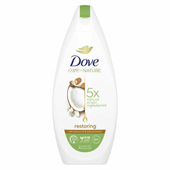 Dušo želė Dove Shower Gel Restoring Coconut Oil and Almond Milk, 225 ml kaina ir informacija | Dušo želė, aliejai | pigu.lt