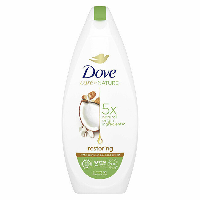Dušo želė Dove Shower Gel Restoring Coconut Oil and Almond Milk, 225 ml цена и информация | Dušo želė, aliejai | pigu.lt