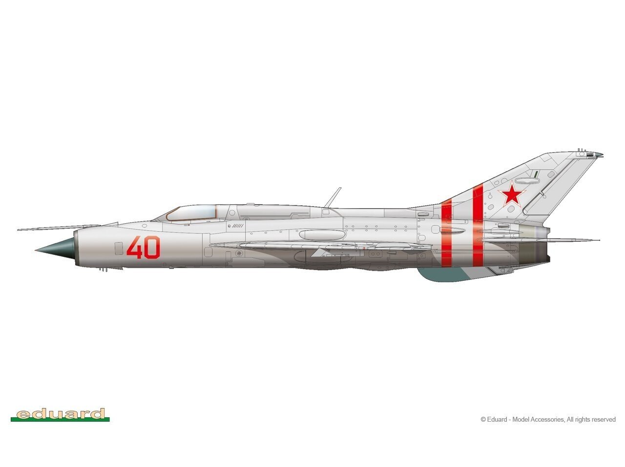 Surenkamas modelis Eduard MiG-21PF ProfiPack Edition, 1/48, 8236 kaina ir informacija | Konstruktoriai ir kaladėlės | pigu.lt