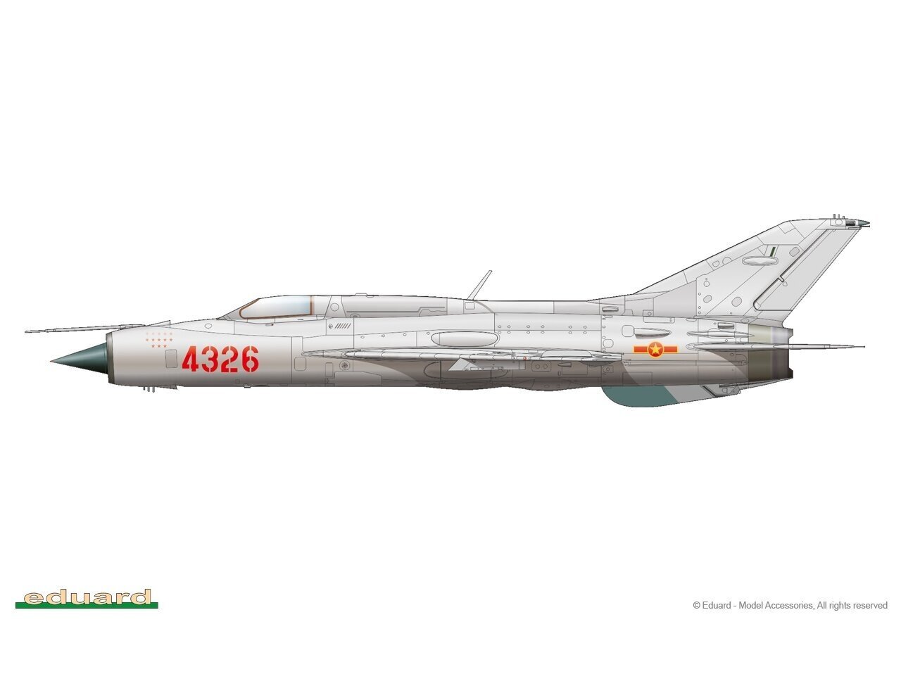 Surenkamas modelis Eduard MiG-21PF ProfiPack Edition, 1/48, 8236 kaina ir informacija | Konstruktoriai ir kaladėlės | pigu.lt