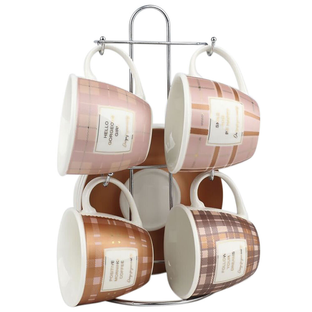 DKD Home Decor kavos puodelių rinkinys, 210 ml, 8 vnt. kaina ir informacija | Taurės, puodeliai, ąsočiai | pigu.lt
