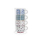 DKD Home Decor kavos puodelių rinkinys su laikikliu, 150 ml, 4 vnt. kaina ir informacija | Taurės, puodeliai, ąsočiai | pigu.lt