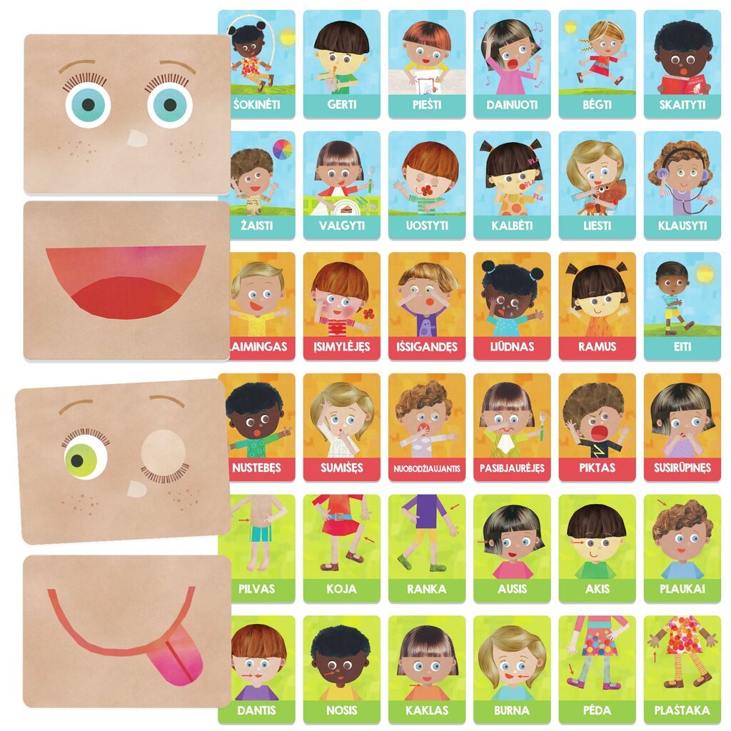 Kortelės „Emocijos ir veiksmai“ Headu „Montessori“, LT kaina ir informacija | Stalo žaidimai, galvosūkiai | pigu.lt