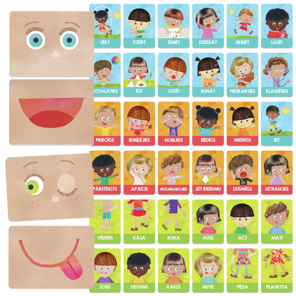 Kortelės „Emocijos ir veiksmai“ Headu „Montessori“, LV kaina ir informacija | Stalo žaidimai, galvosūkiai | pigu.lt