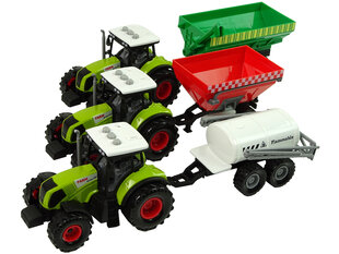 Žaislinių traktorių rinkinys, 3vnt. kaina ir informacija | Žaislai berniukams | pigu.lt