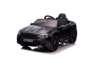 BMW M5 одноместный электромобиль, покрытый черным лаком цена и информация | Электромобили для детей | pigu.lt