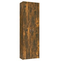 Biuro spintelė, dūminio ąžuolo, 60x32x190cm, mediena цена и информация | Шкафы | pigu.lt