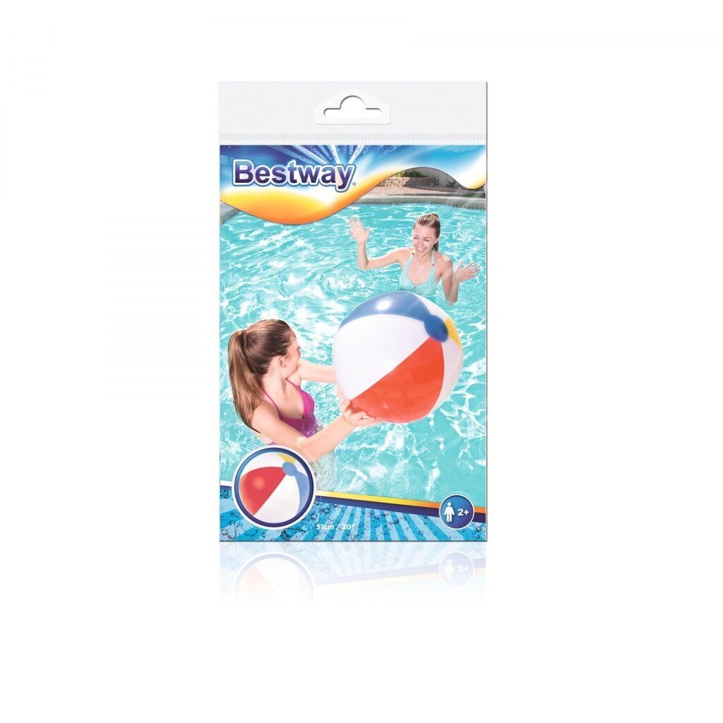 Pripučiamas kamuolys Bestway, 51 cm, įvairių spalvų цена и информация | Pripučiamos ir paplūdimio prekės | pigu.lt