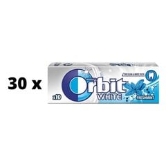 Жевательная резинка ORBIT White Freshmint, 14 г x 30 шт. цена и информация | Сладости | pigu.lt