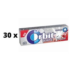 Жевательная резинка ORBIT WHITE со вкусом клубники, 14 г x 30 шт. цена и информация | Сладости | pigu.lt
