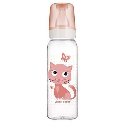 Buteliukas Canpol Babies Cute Animals 11/841, 250 ml kaina ir informacija | Buteliukai kūdikiams ir jų priedai | pigu.lt