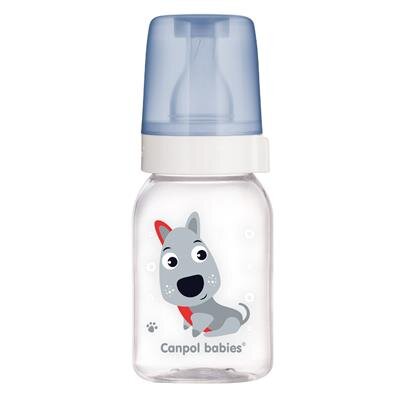 Buteliukas Canpol Babies Cute Animals 11/851, 120 ml kaina ir informacija | Buteliukai kūdikiams ir jų priedai | pigu.lt