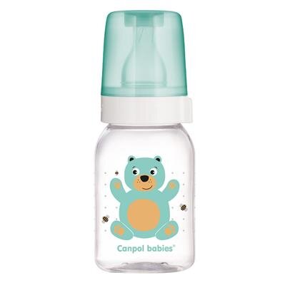 Buteliukas Canpol Babies Cute Animals 11/851, 120 ml kaina ir informacija | Buteliukai kūdikiams ir jų priedai | pigu.lt