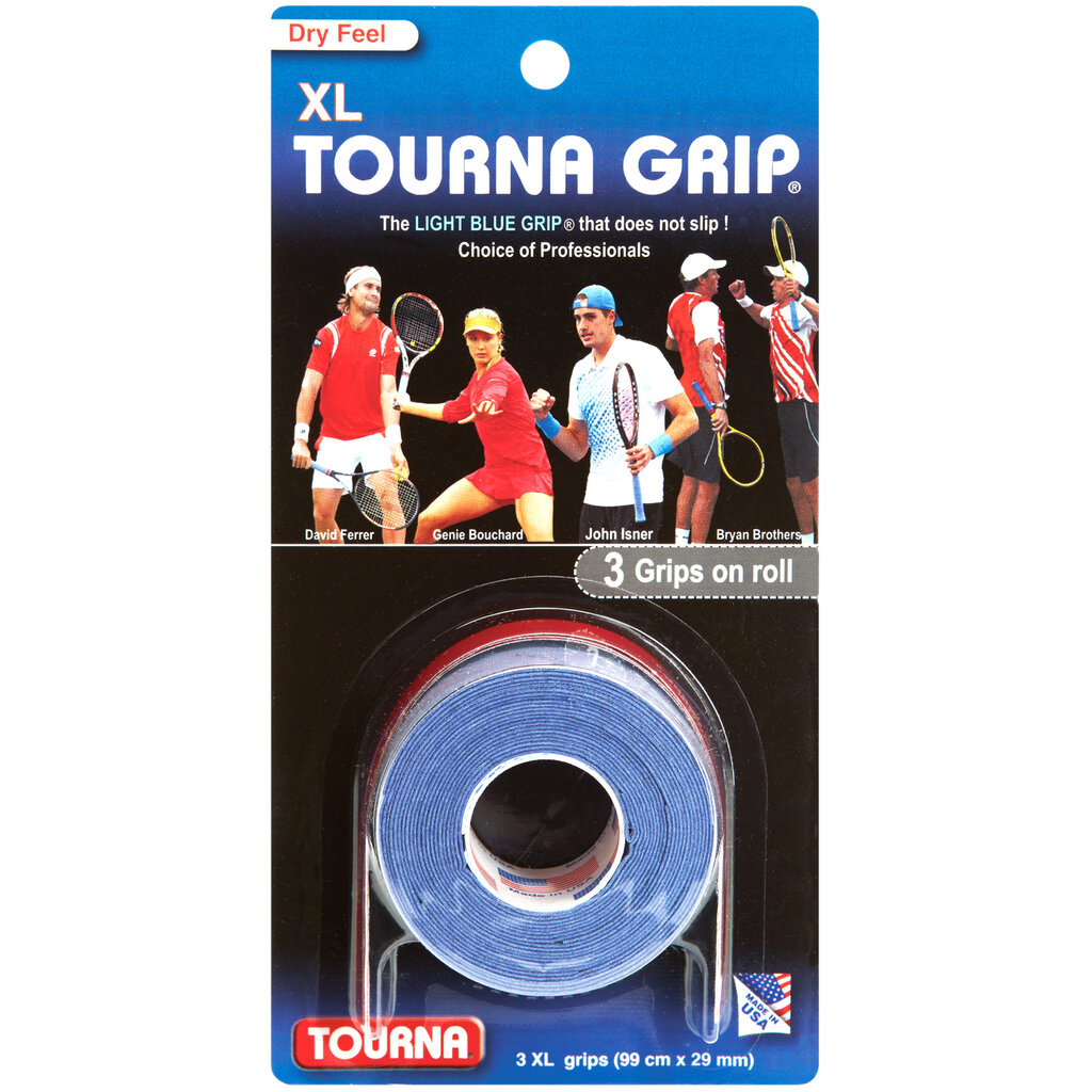 Teniso rakečių apvijos TOURNA GRIP XL, 3 vnt, Mėlyna (TG-1-XL) цена и информация | Lauko teniso prekės | pigu.lt