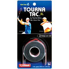 Teniso rakečių apvijos TOURNA TAC XL, 3 vnt, Juoda (TAC-XL-BK) kaina ir informacija | Lauko teniso prekės | pigu.lt