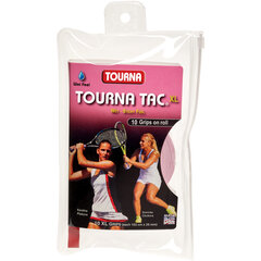 Teniso rakečių apvijos TOURNA TAC XL, 10 vnt, Rožinis (TG-2-10-XLP) kaina ir informacija | Lauko teniso prekės | pigu.lt