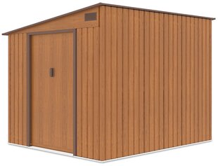 Metalinis įrankių namelis JASPER 7x8 oak brown kaina ir informacija | Sodo nameliai, malkinės, pastogės | pigu.lt