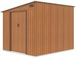 Metalinis įrankių namelis JASPER 7x8 oak brown kaina ir informacija | Sodo nameliai, malkinės, pastogės | pigu.lt