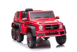Vienvietis elektromobilis vaikams 6x6 Mercedes Benz G63, raudonas kaina ir informacija | Elektromobiliai vaikams | pigu.lt
