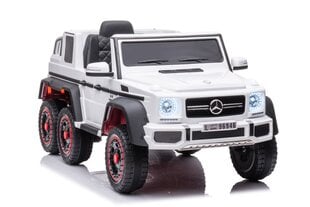 Детский одноместный электромобиль 6x6 Mercedes Benz G63, белый цена и информация | Электромобили для детей | pigu.lt