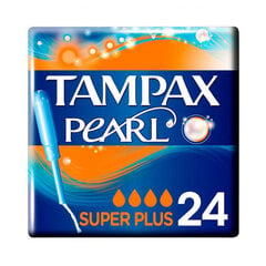 Упаковка тампонов Pearl Super Plus Tampax, 24 шт. цена и информация | Тампоны, гигиенические прокладки для критических дней, ежедневные прокладки | pigu.lt