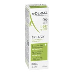 Увлажняющий крем A-Derma Biology, свет, 40 мл цена и информация | A-derma Духи, косметика | pigu.lt