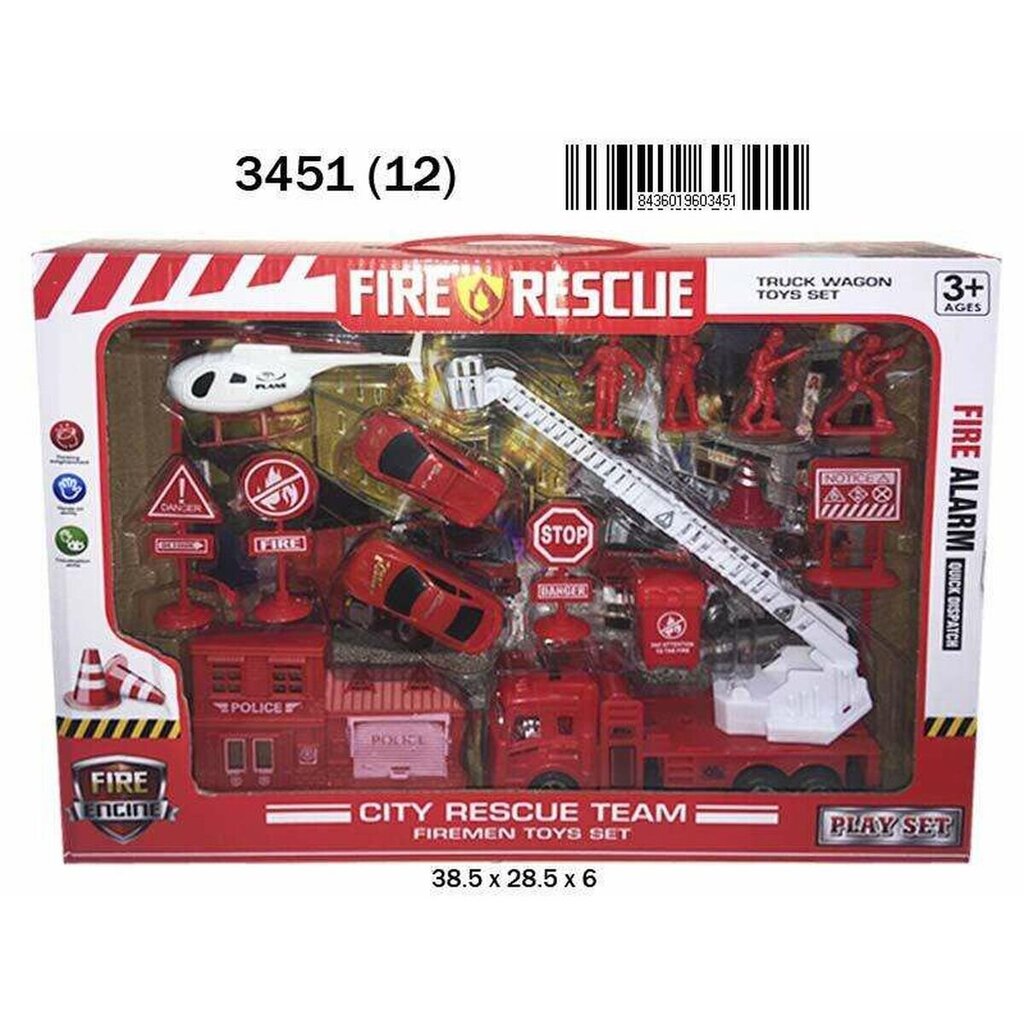 Rinkinys Fire Rescue Gaisrinė 38,5 x 28,5 x 6 cm kaina ir informacija | Žaislai berniukams | pigu.lt