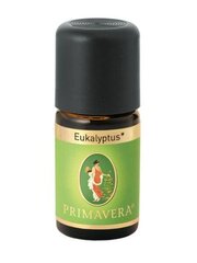 Eterinis eukalipto aliejus Primavera Organic Eucalyptus Globulus Essential Oil, 5 ml kaina ir informacija | Eteriniai, kosmetiniai aliejai, hidrolatai | pigu.lt