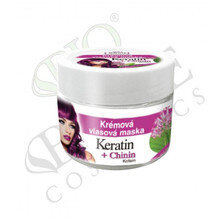 Plaukų kaukė Bione Cosmetics Keratin and Chinin hair mask cream, 260 ml цена и информация | Средства для укрепления волос | pigu.lt