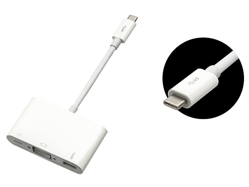 USB - USB-C 3.1 - VGA цена и информация | Adapteriai, USB šakotuvai | pigu.lt