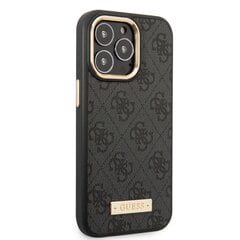 Guess PU 4G MagSafe Compatible Case skirtas iPhone 13 Pro, juodas kaina ir informacija | Telefono dėklai | pigu.lt