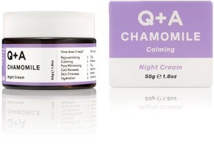 Успокаивающий ночной крем для лица Q+A Chamomile Night Cream, 50г цена и информация | Кремы для лица | pigu.lt