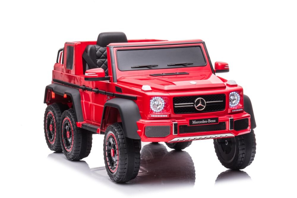 Vaikiškas vienvietis elektromobilis Mercedes G63 6x6, raudonas kaina ir informacija | Elektromobiliai vaikams | pigu.lt