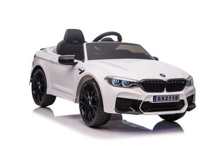 Vaikiškas vienvietis elektromobilis BMW M5 SX2118, baltas kaina ir informacija | Elektromobiliai vaikams | pigu.lt