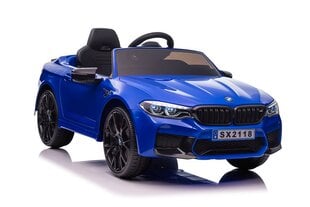 Vaikiškas vienvietis elektromobilis BMW M5 SX2118, mėlynas kaina ir informacija | Elektromobiliai vaikams | pigu.lt