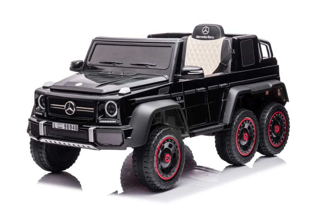 Vaikiškas vienvietis elektromobilis Mercedes G63 6x6, juodas kaina ir informacija | Elektromobiliai vaikams | pigu.lt