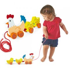 Traukiamas žaislas - Viščiukai, 36 cm kaina ir informacija | Žaislai kūdikiams | pigu.lt
