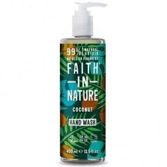 Skystas rankų muilas Coconut Faith in Nature Hand Wash, 400 ml kaina ir informacija | Muilai | pigu.lt