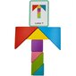 Medinė dėlionė - Tangram, 42 elementai kaina ir informacija | Žaislai kūdikiams | pigu.lt