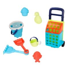 Smėlio rinkinys su vežimėliu, 9 elementai kaina ir informacija | Vandens, smėlio ir paplūdimio žaislai | pigu.lt