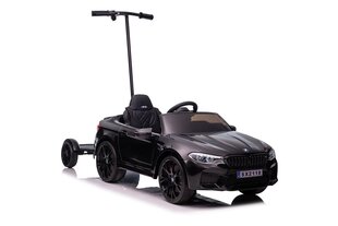 Elektromobilis BMW M5 su papildoma platforma, lakuotas juodas kaina ir informacija | Elektromobiliai vaikams | pigu.lt