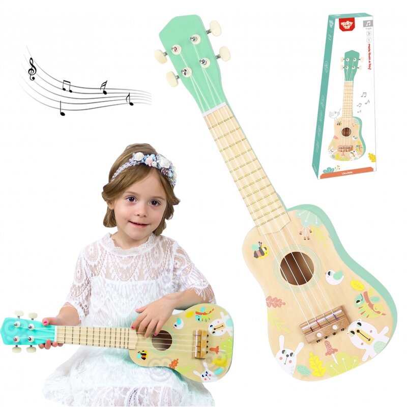 Medinė vaikiška gitara - Tooky Toy kaina ir informacija | Lavinamieji žaislai | pigu.lt