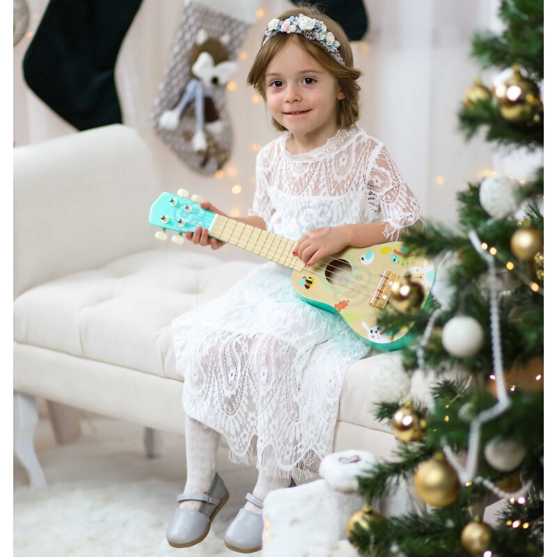 Medinė vaikiška gitara - Tooky Toy kaina ir informacija | Lavinamieji žaislai | pigu.lt