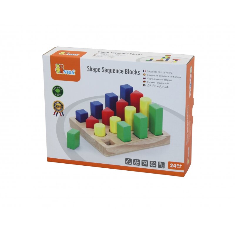 Medinės spalvingos kaladėlės - Viga Toys kaina ir informacija | Žaislai kūdikiams | pigu.lt