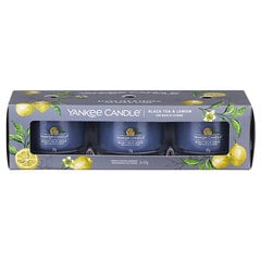 Aromatinė Žvakė Yankee Candle Black Tea & Lemon, 3 x 37 g kaina ir informacija | Žvakės, Žvakidės | pigu.lt