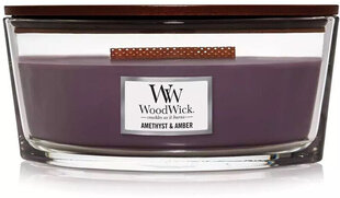 WoodWick ароматическая свеча Amethyst & Amber, 453,6 г цена и информация | Подсвечники, свечи | pigu.lt