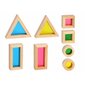 Mediniai spalvoti veidrodiniai blokeliai - Tooky Toy, 8 elementai kaina ir informacija | Lavinamieji žaislai | pigu.lt