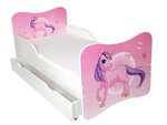 Детская кровать с матрасом и ящиком для постельного белья Ami 8, 160x80 см